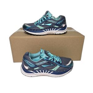 Brooks Dyad 7 Women’s Size 7 2E Extra Wide Running Shoes Gray Teal Orthotic